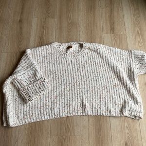 Women oversized confetti sweater